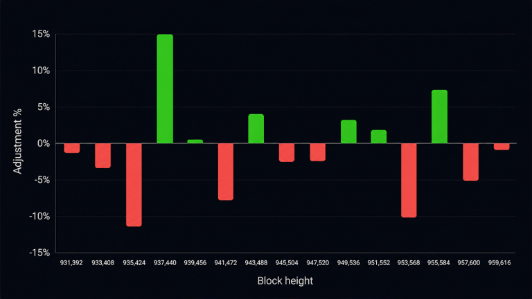 Bitcoin’s 15th Difficulty Reset Exposes a Mining Industry Under Pressure