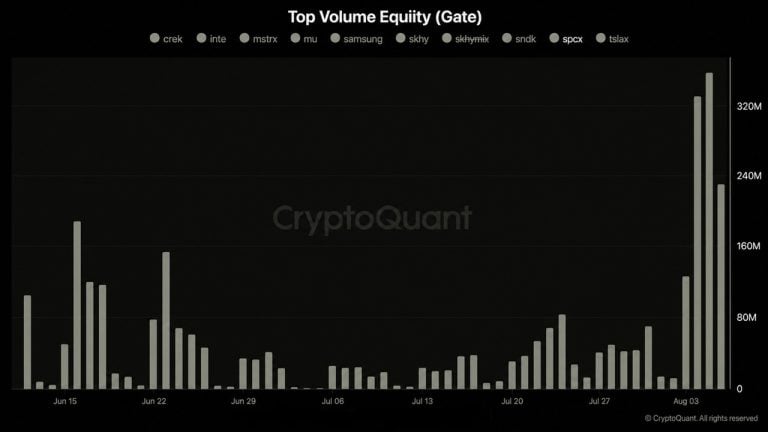 Musk’s SpaceX Stock Rallies 6% as Tokenized Volume Hits $700M
